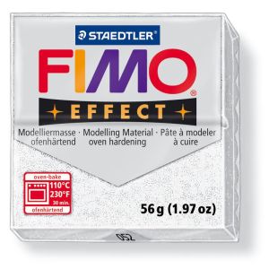 Hmota FIMO EFFECT, 56 g, bílá - glitter