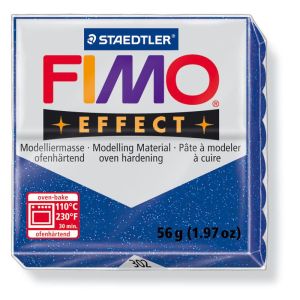 Hmota FIMO EFFECT, 56 g, modrá - glitter