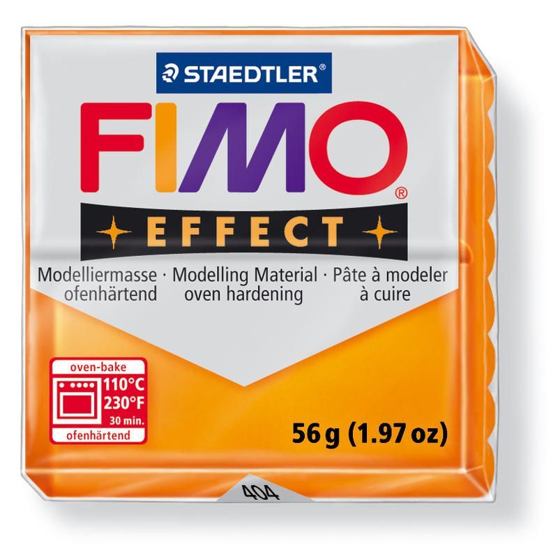 Hmota FIMO EFFECT, 56 g, oranžová - průsvitná