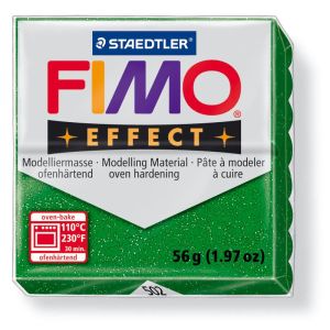 Hmota FIMO EFFECT, 56 g, zelená - glitter