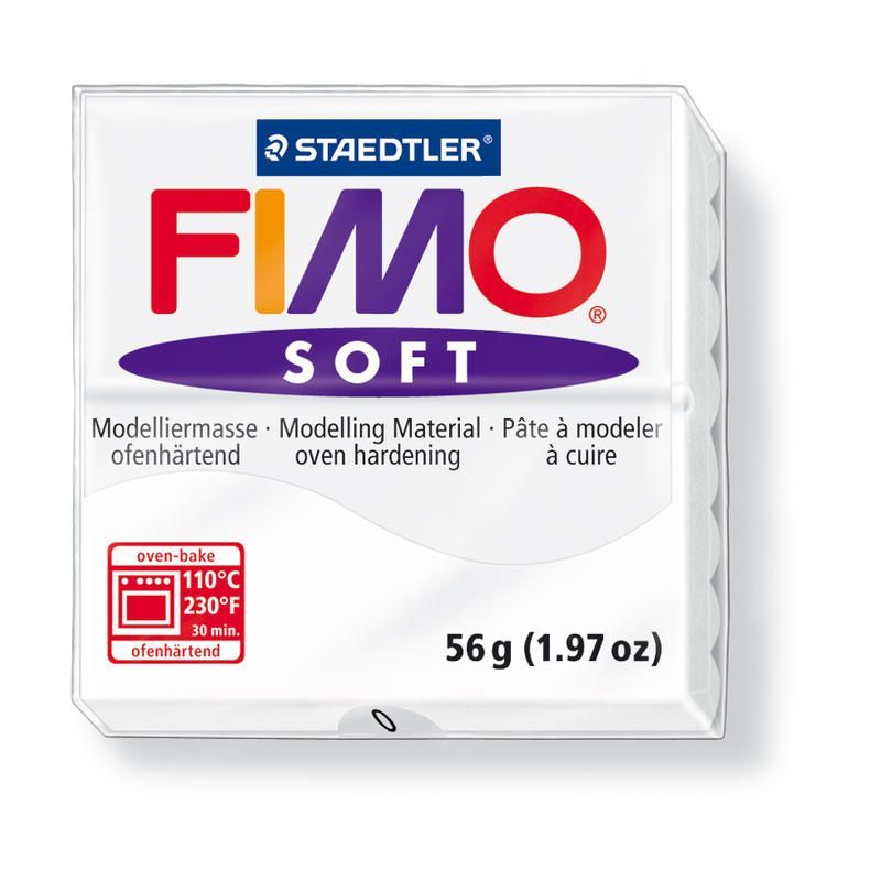 Hmota FIMO SOFT, 56 g, bílá