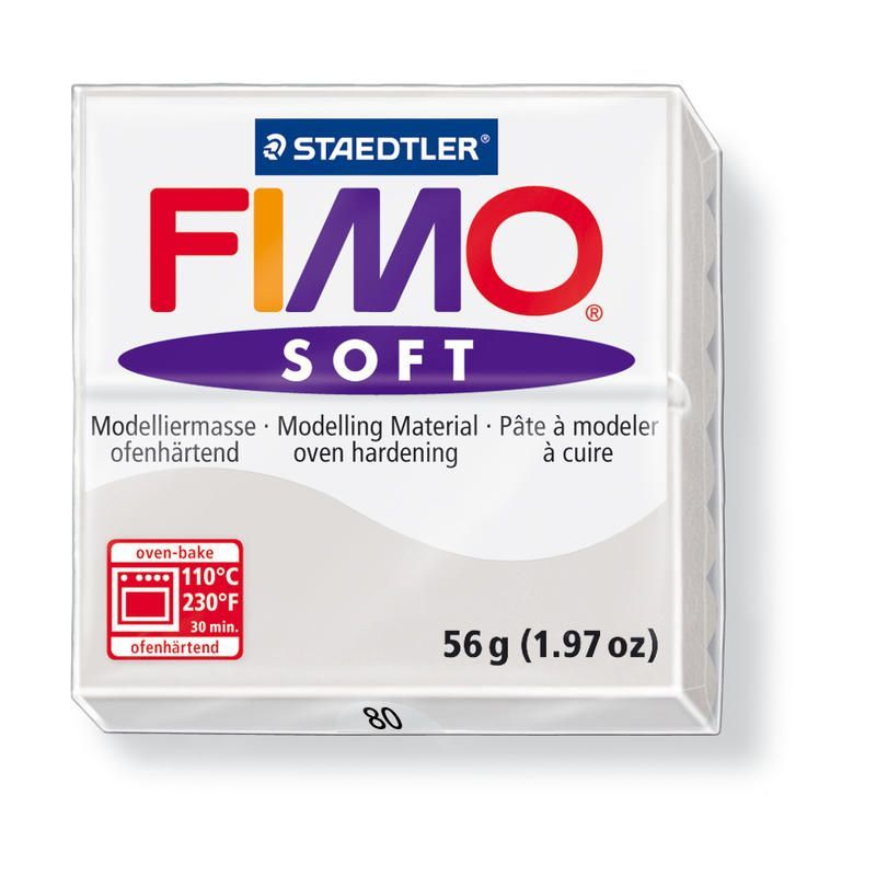 Hmota FIMO SOFT, 56 g, šedá