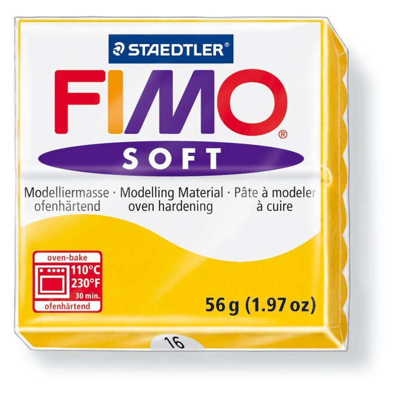 Hmota FIMO SOFT, 56 g, žlutá