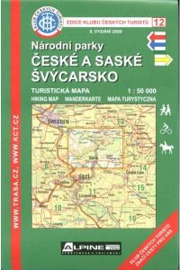 Mapa KČT 12 - NP České a Saské Švýcarsko