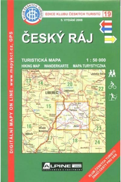 Mapa KČT 19 - Český ráj
