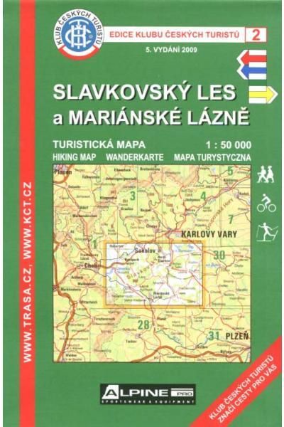 Mapa KČT 2 - Slavkovský les a Mariánské lázně