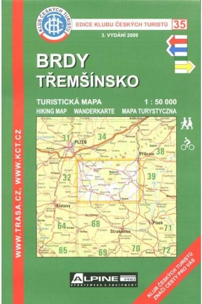 Mapa KČT 35 - Brdy-Třemšínsko