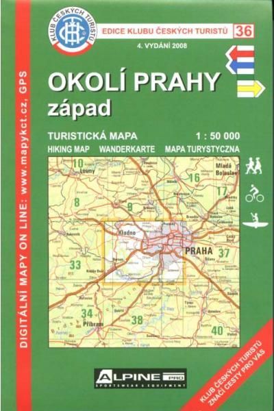 Mapa KČT 36 - Okolí Prahy-západ