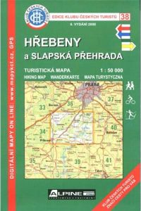 Mapa KČT 38 - Hřebeny a Slapská přehrada