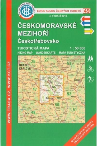 Mapa KČT 49 - Českomoravské mezihoří-Českotřebovsko