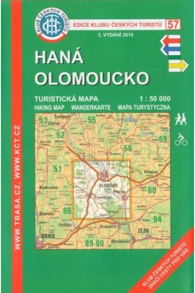 Mapa KČT 57 - Haná-Olomoucko