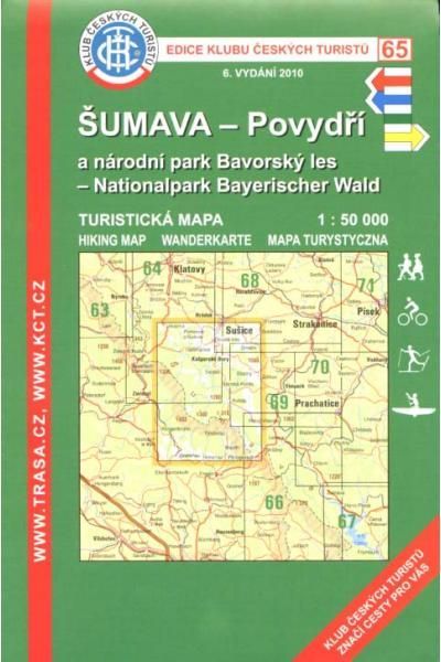 Mapa KČT 65 - Šumava-Povydří a Národní park Bavorský les