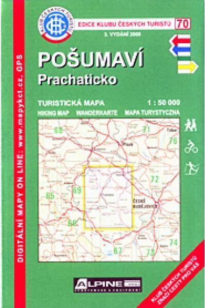 Mapa KČT 70 - Pošumaví-Prachaticko