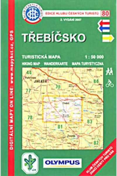 Mapa KČT 80 - Třebíčsko