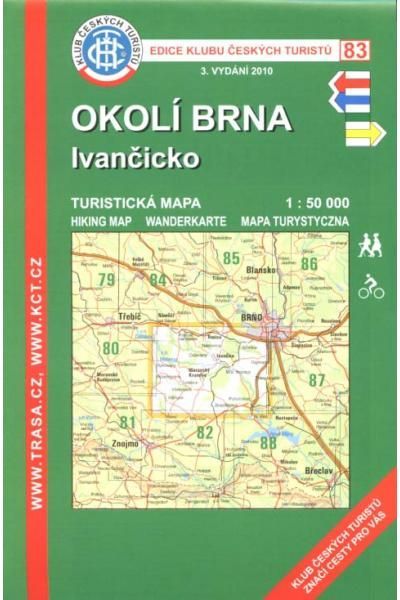 Mapa KČT 83 - Okolí Brna-Ivančicko