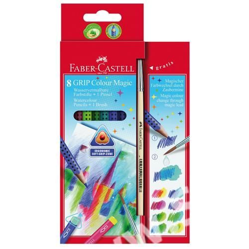 Magické pastelky Faber-Castell Grip Colour Magic - 8 barev